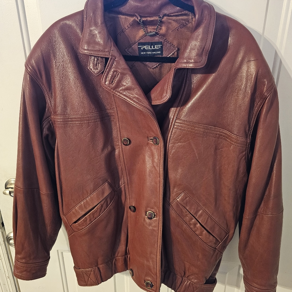 Pelle brand vintage leather jacket size small